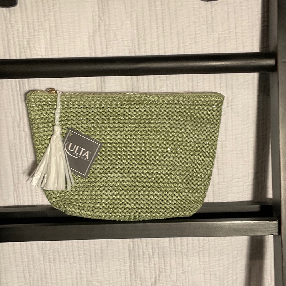Ulta Beauty Olive Woven Cosmetic Bag